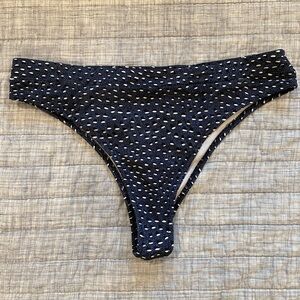 Navy and White Bikini Bottom